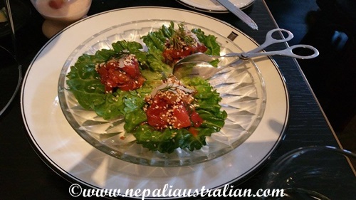 Yellowfin Tuna Tartare lettuce Cups